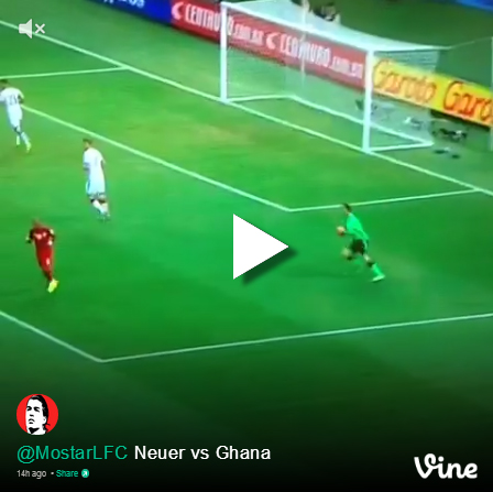 Neuer vs Ghana